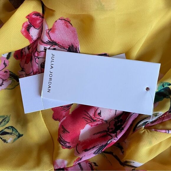 JULIA JORDAN Midi Tie Waist Shirt Dress Size 12 - Picture 8 of 11